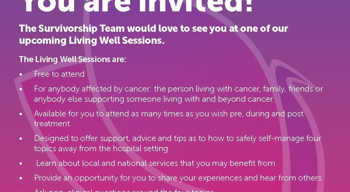 You Are Invited! Living Well Sessions